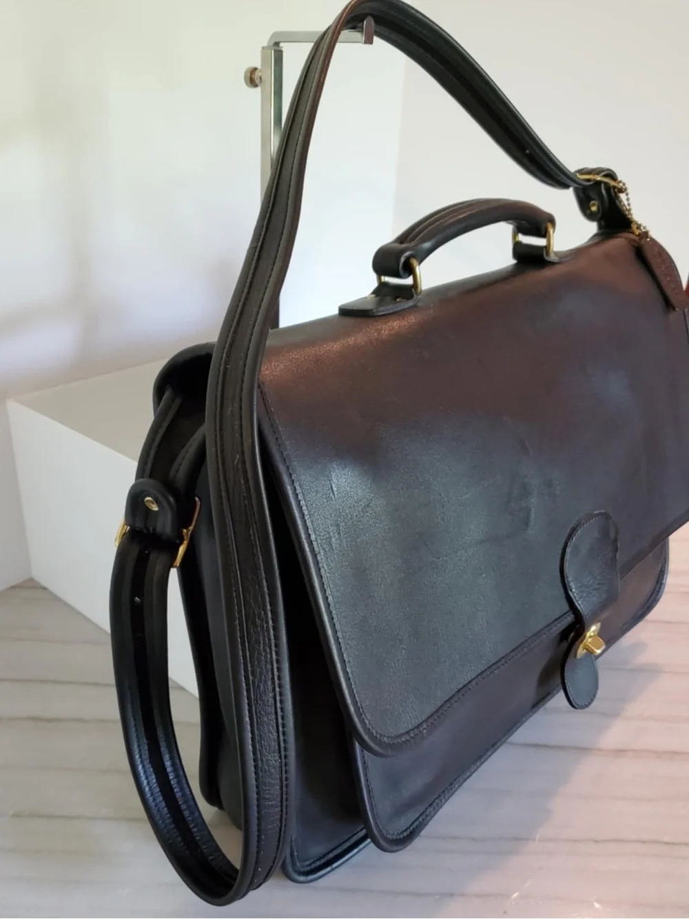 Vintage Coach Metropolitan Briefcase Black Leather 1994 | The Devil Wears Prada